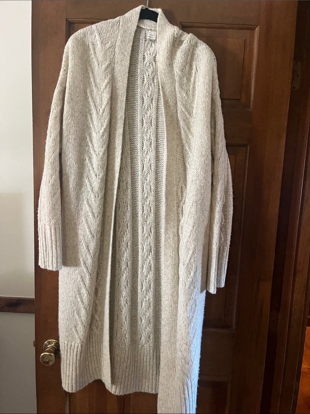 a new day Cream Cable-Knit Open-Front Cardigan